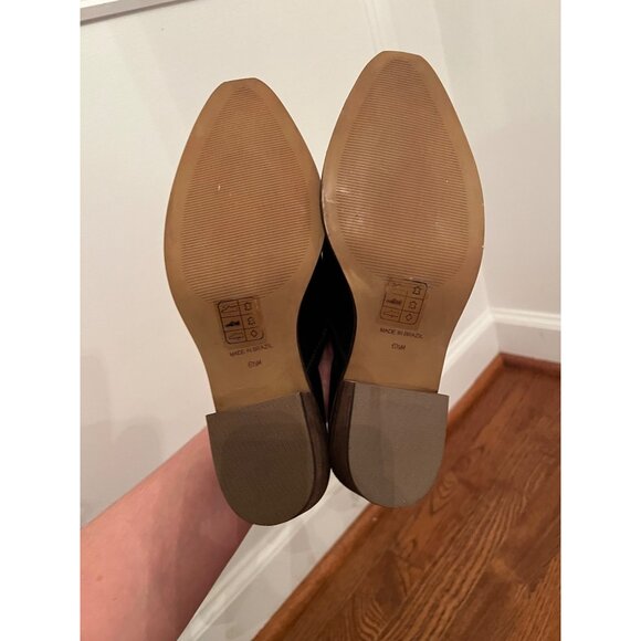 Madewell Black Leather The‎ Brady Lowcut Bootie Pointed Toe Size 6.5 - Picture 7 of 7